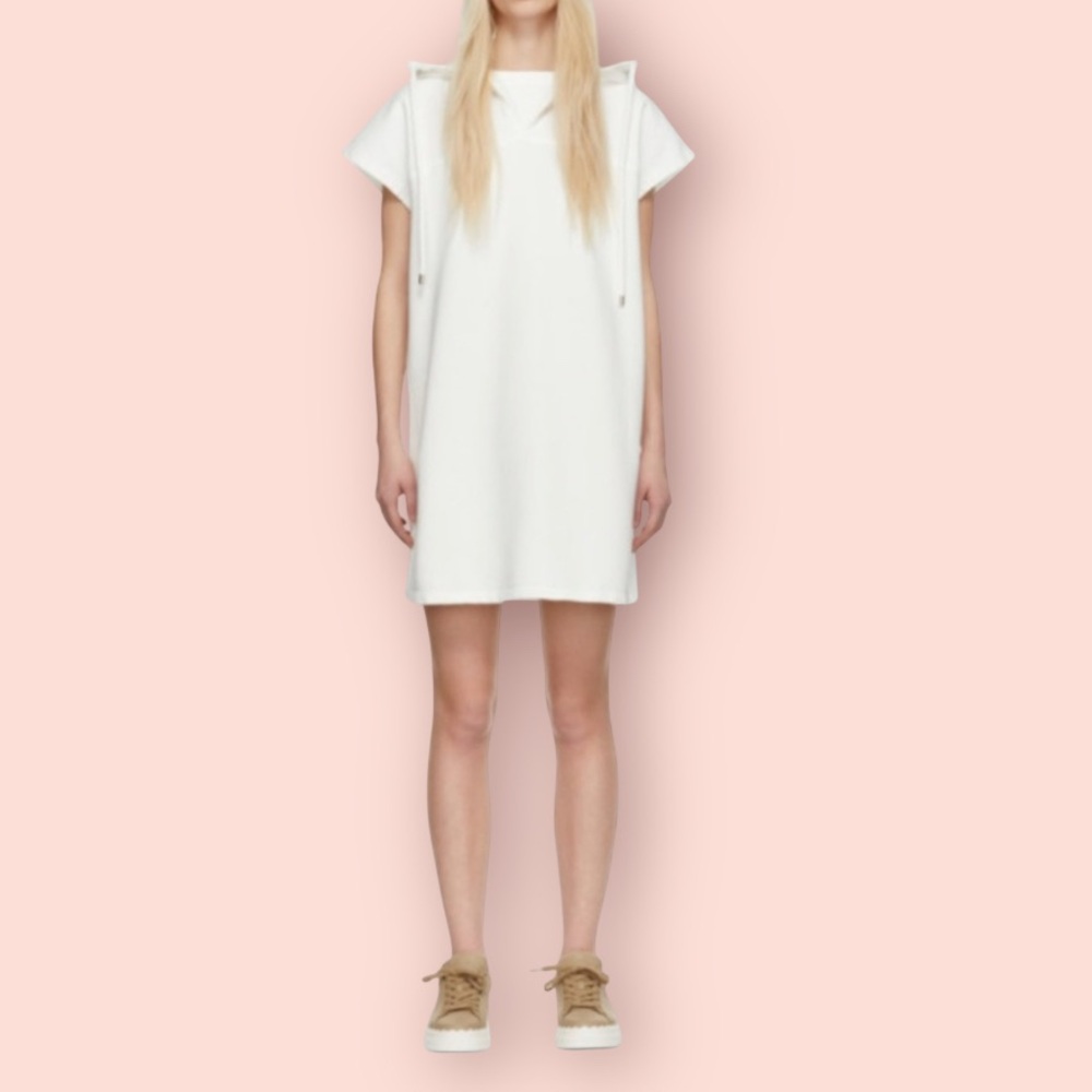 See by Chloe white hoodie mini dress sm - Picture 2 of 10